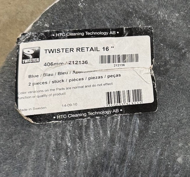 CLEARANCE OFFER Twister 16" Diamond Rotary Pads by HTC - Pack of 2 high performance BLUE PADS