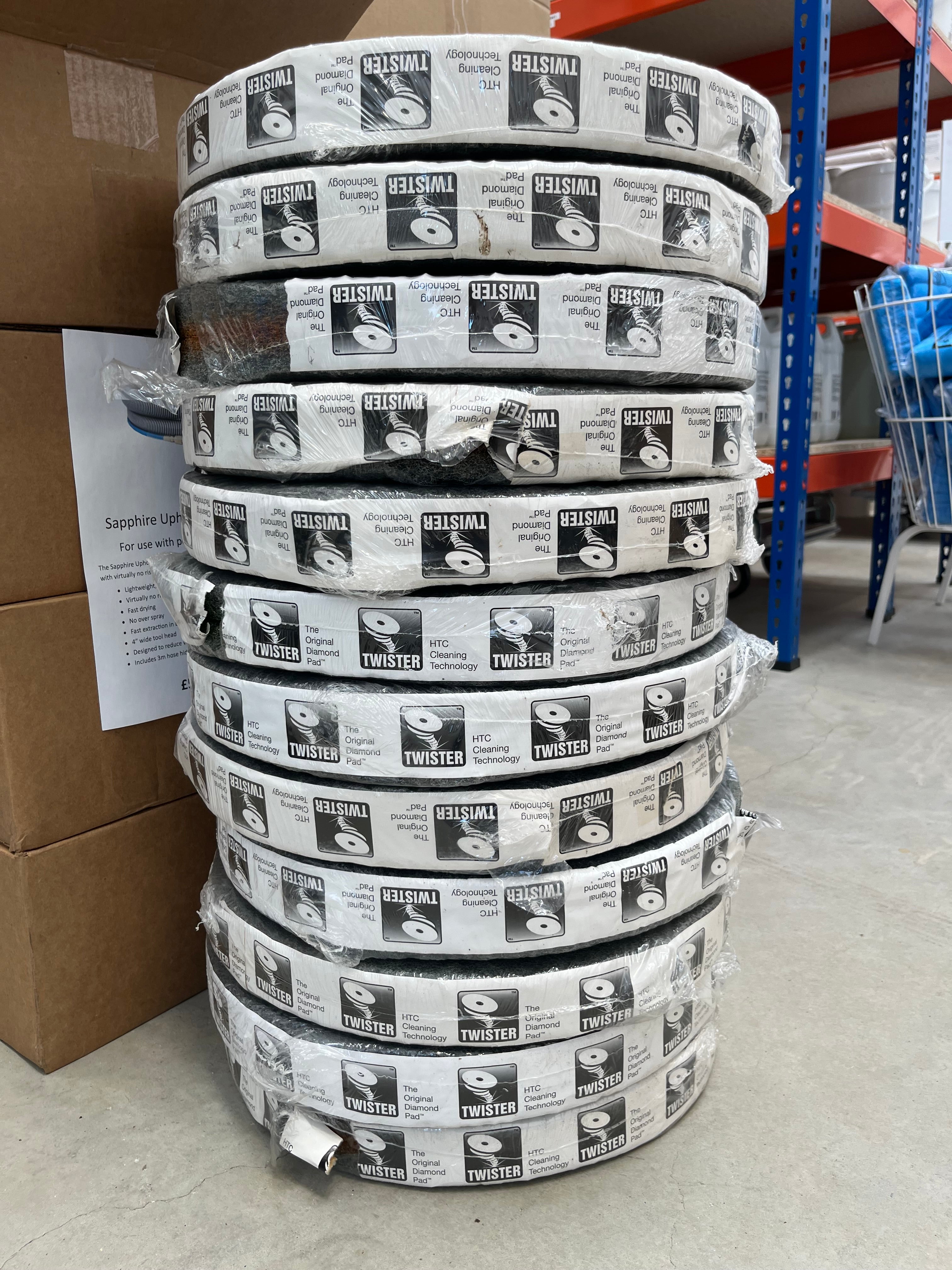 16 Inch Twister Diamond Pads - 2 x Orange (Damaged Packaging)