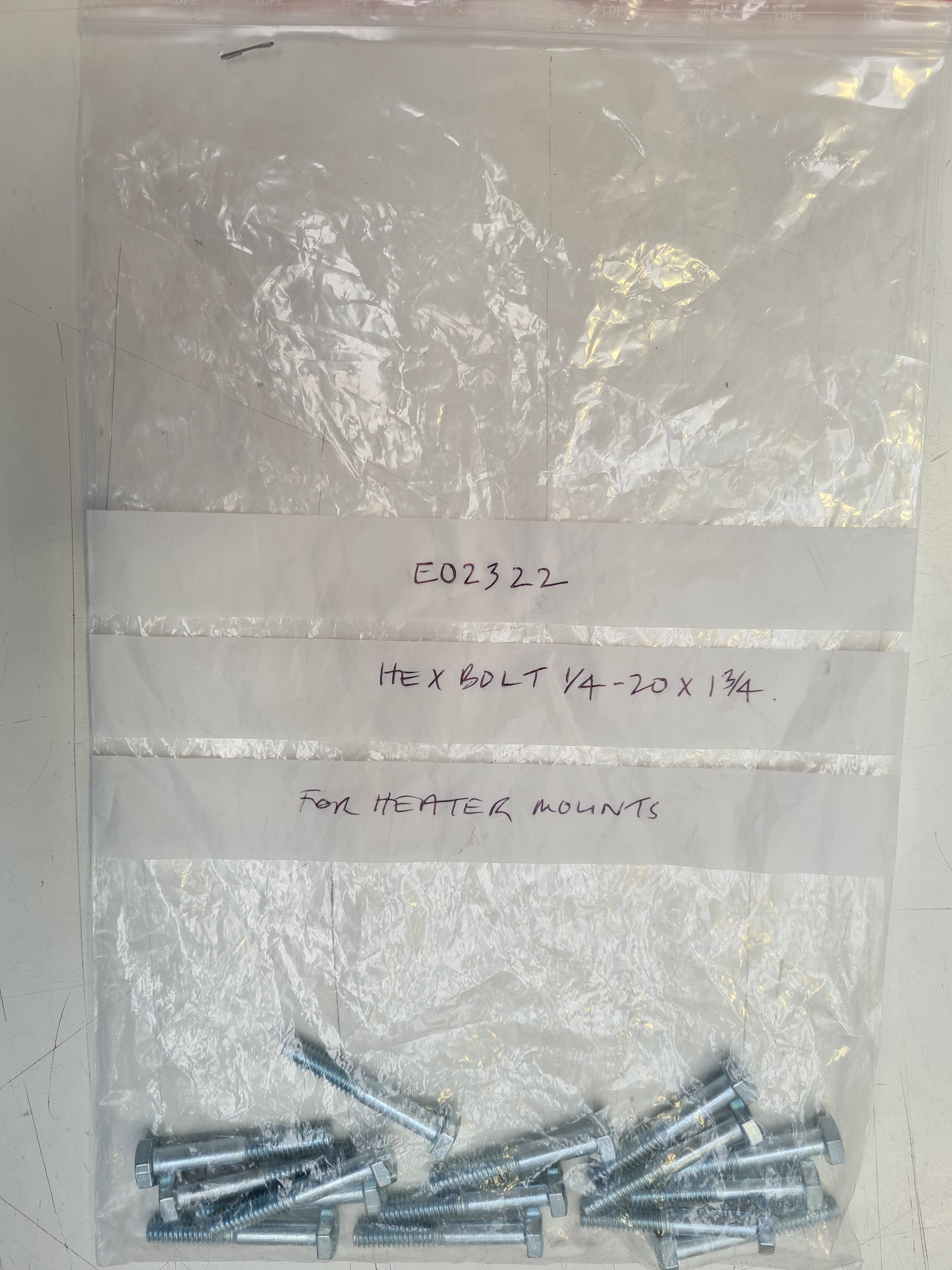 Prochem HEX BOLT, 1/4-20 X 1 3/4 E02322