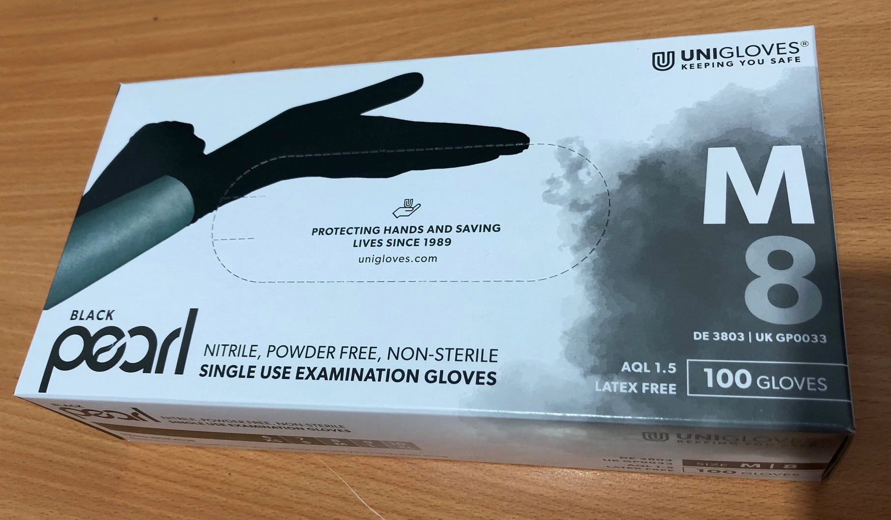 Black Pearl Nitrile Powder Free Gloves Medium