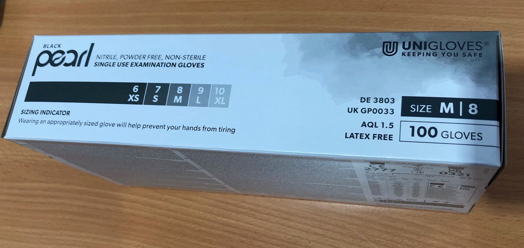 Black Pearl Nitrile Powder Free Gloves Medium