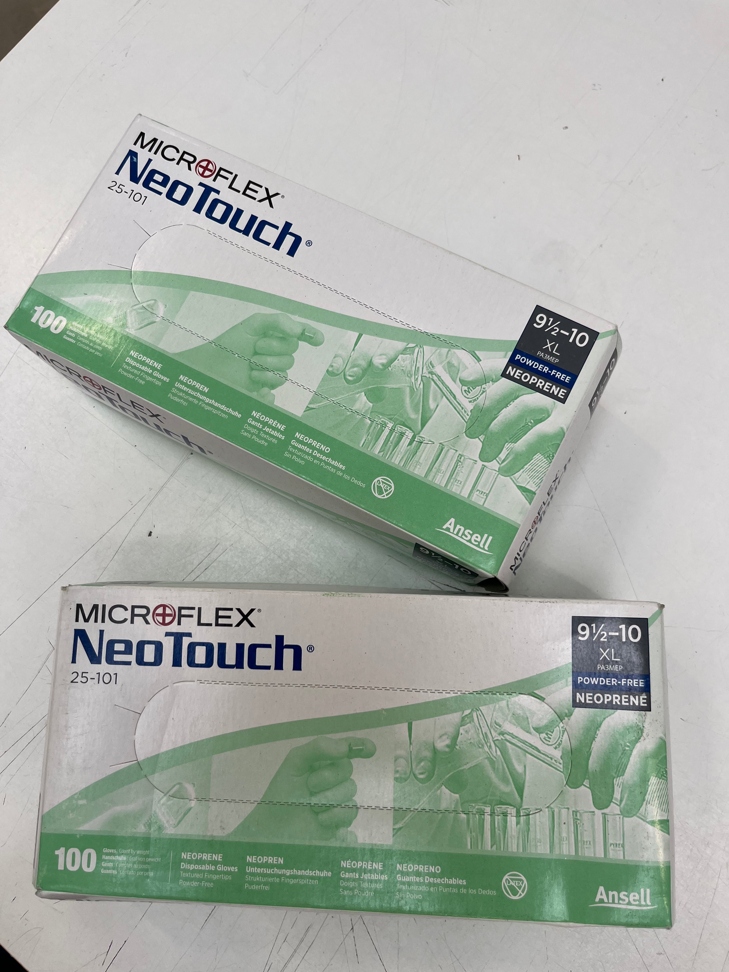 Ansell Microflex NeoTouch 25-101 Disposable Laboratory Gloves – Box of 100 (Packaging Cosmetic Damage Only)