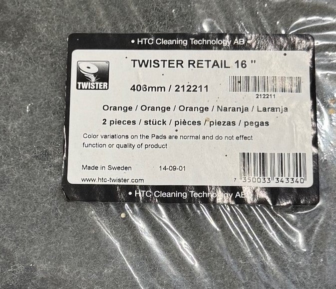 CLEARANCE OFFER Twister 16" Diamond Rotary Pads by HTC - Pack of 2 high performance ORANGE PADS