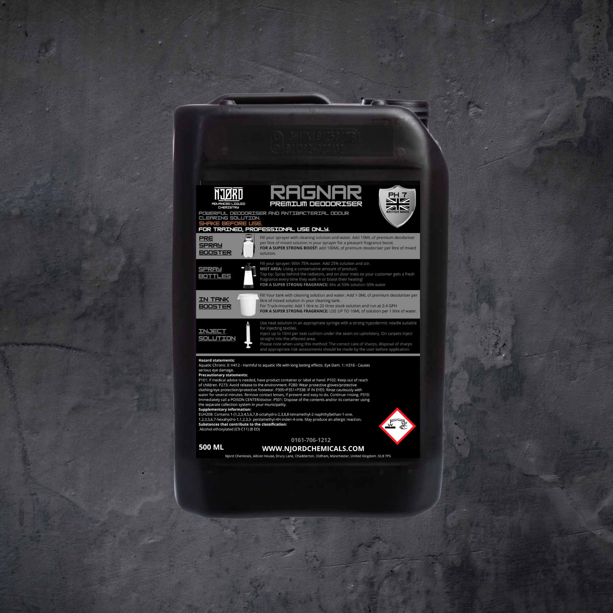 NJORD Ragnar - Premium Deodoriser 6L for Carpet & Upholstery Cleaning Machines