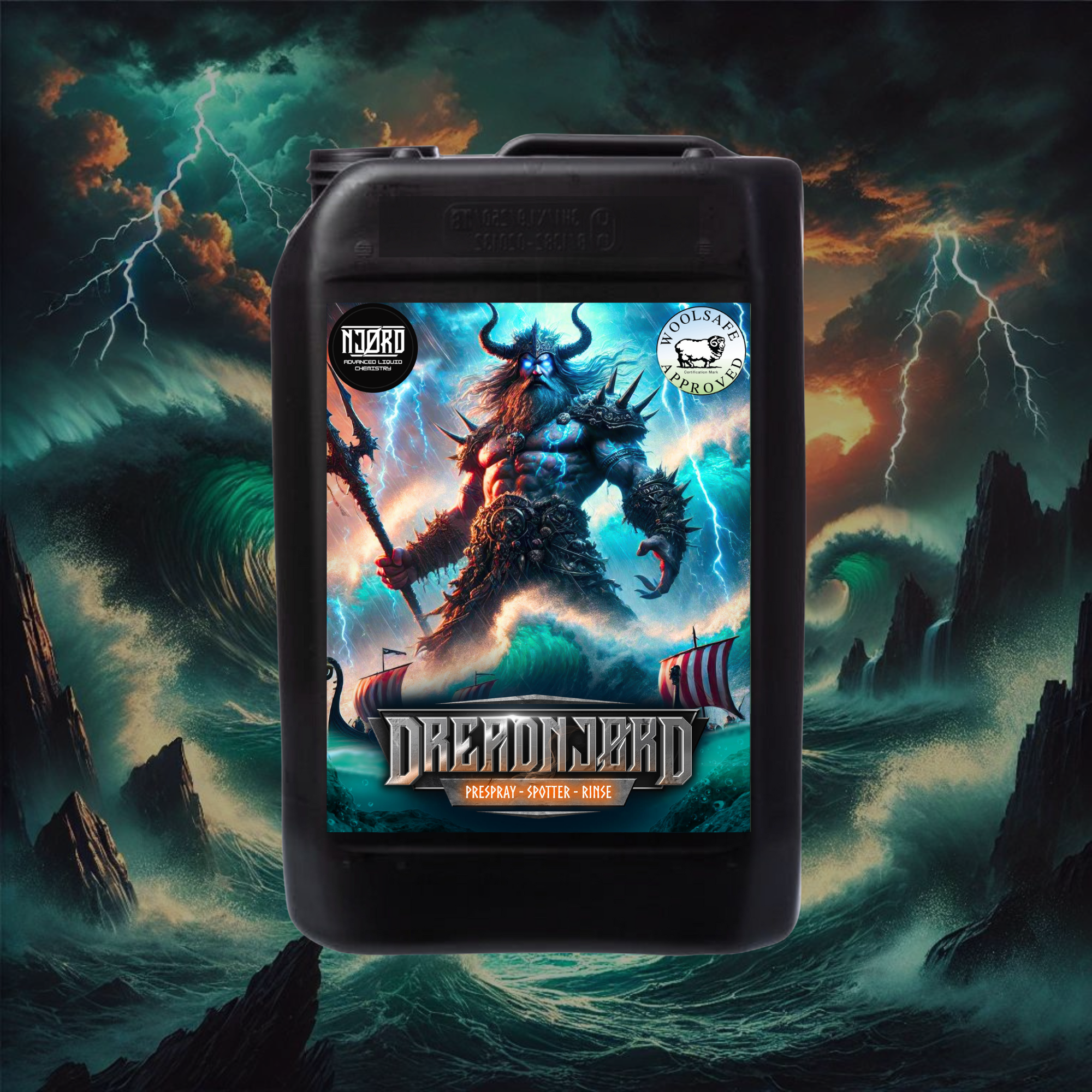 NJORD DREADNJORD All in One Carpet & Upholstery Prespray, Spotter, Rinse 6L