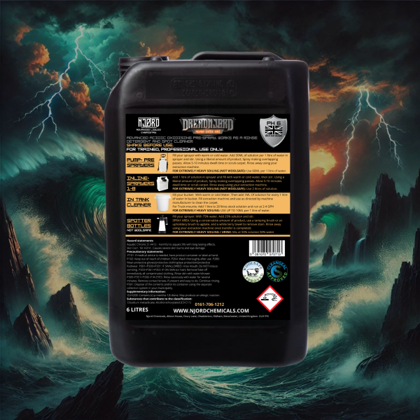 NJORD DREADNJORD All in One Carpet & Upholstery Prespray, Spotter, Rinse 6L