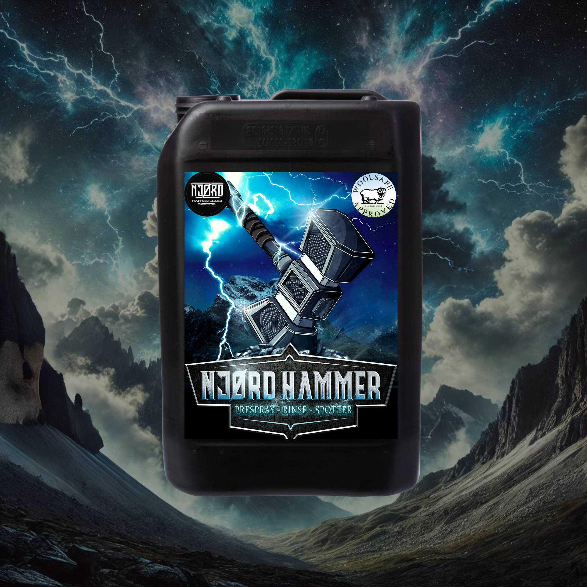 NJORD HAMMER: Carpet & Upholstery Pre-Spray, Spotter, and Rinse 6L