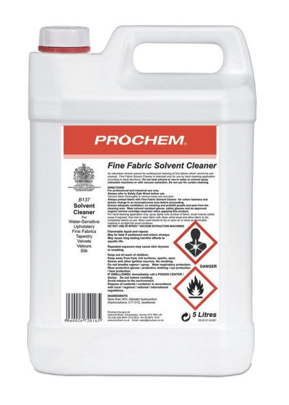 Prochem B137-05 Fine Fabric Solvent Cleaner 5 Litre