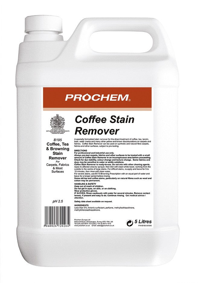 Prochem B195-05 Coffee Stain Remover 5 Litre