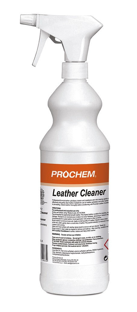 Prochem E672-01 Leather Cleaner W/ Spray 1 Litre