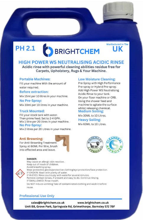 BrightChem High Power WS Neutraliser Acidic Rinse 5L HC1721