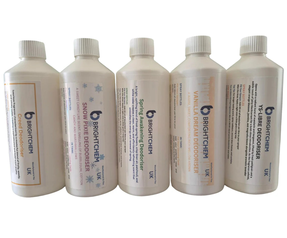 Brightchem Carpet Deodoriser Bundle – 5 x 500ml Fragrances.