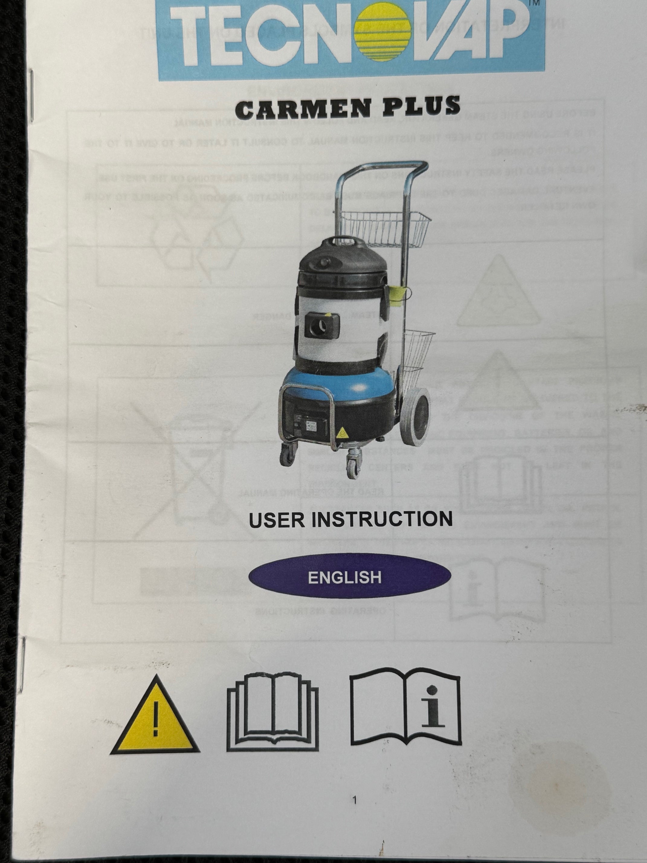 Pre-owned Tecnovap Carmen Plus combined steamer and vacuum cleaner