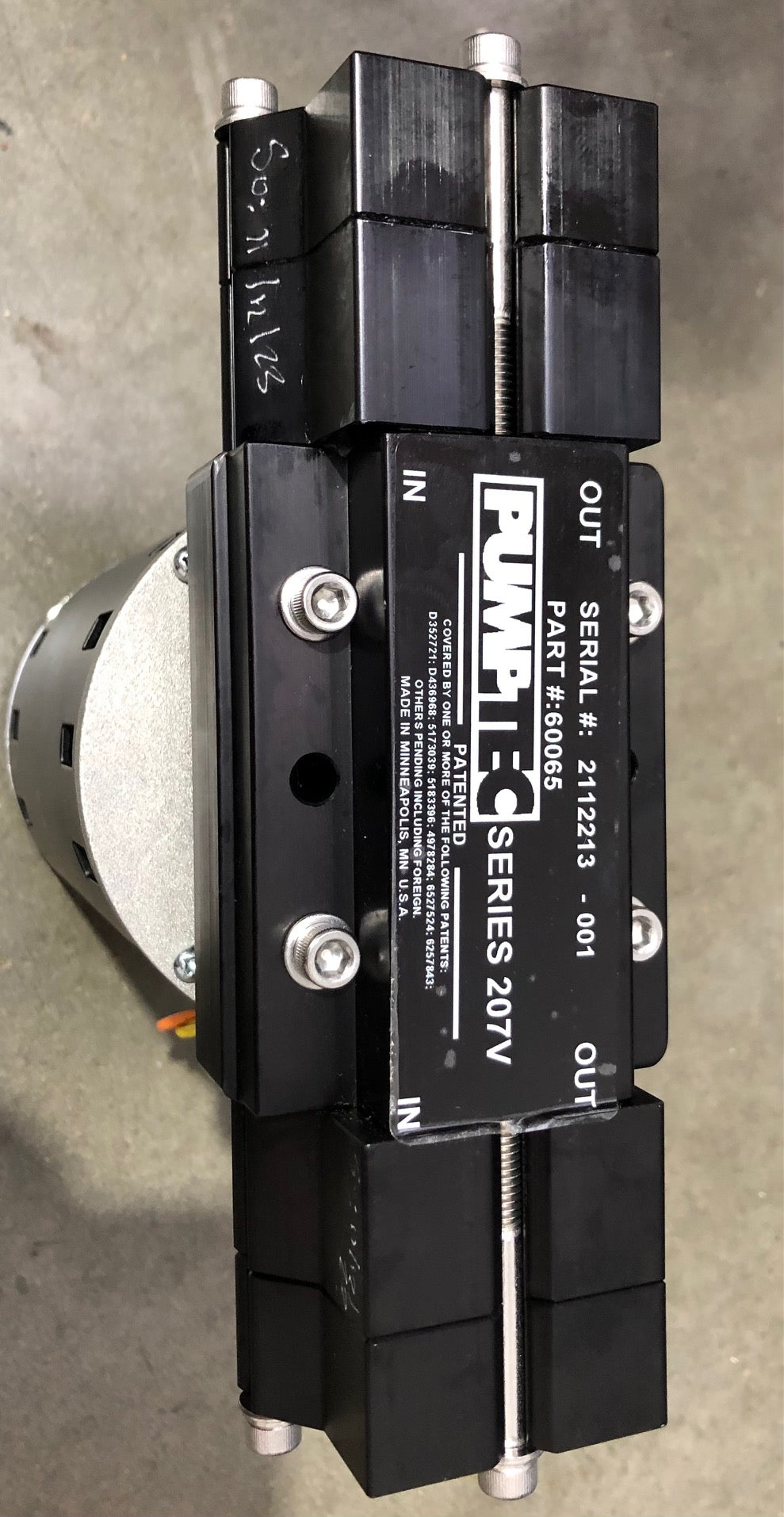 Ashby's 400psi pump head and induction motor including fitted bearing.