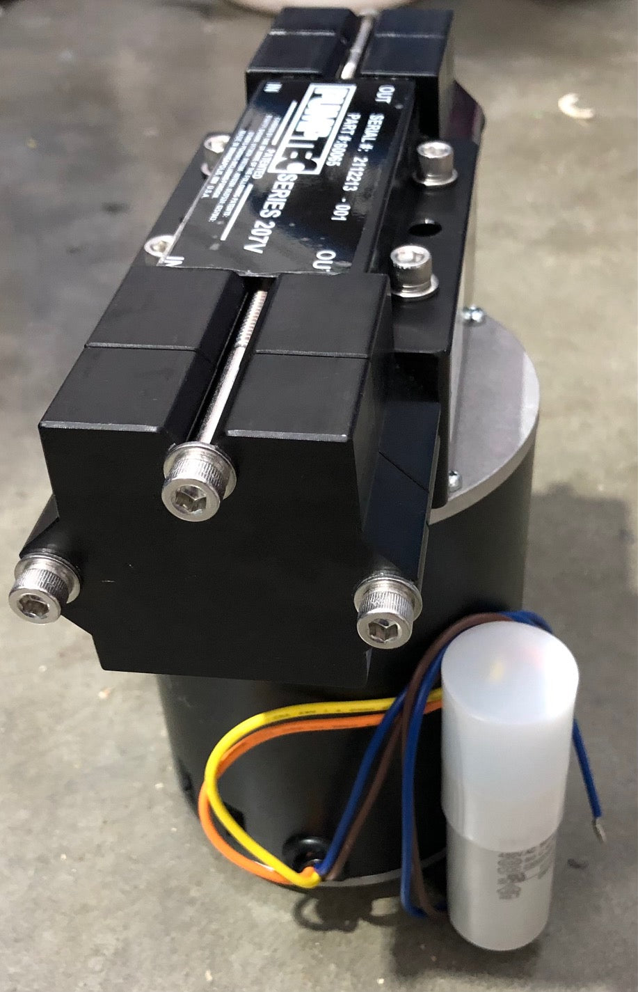 Ashby's 400psi pump head and induction motor including fitted bearing.