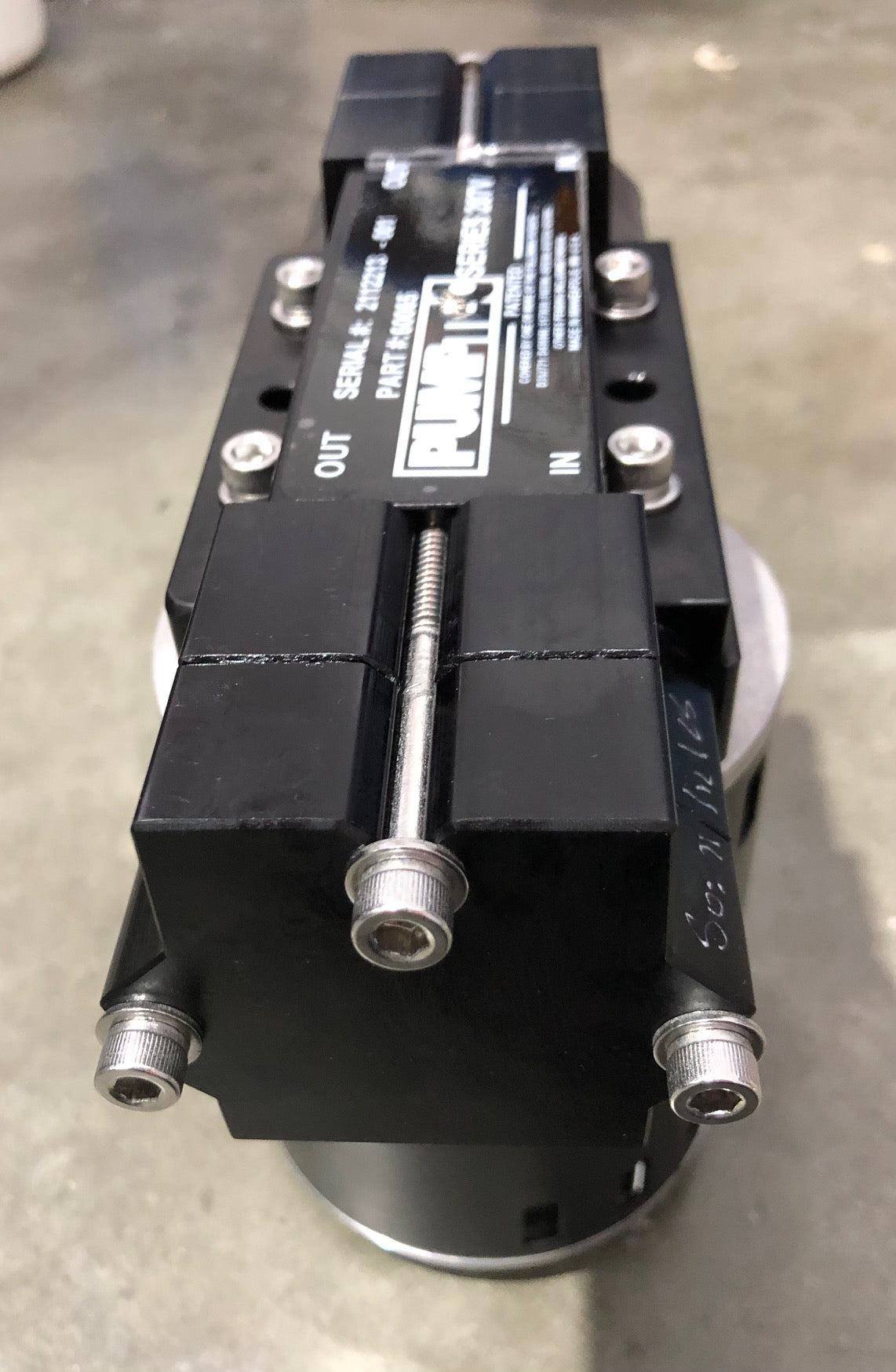 Ashby's 400psi pump head and induction motor including fitted bearing.