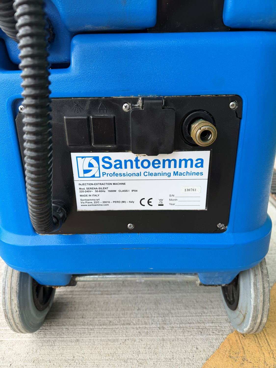 Santoemma Serena-Silient Carpet & Upholstery cleaning machine used and refurbished