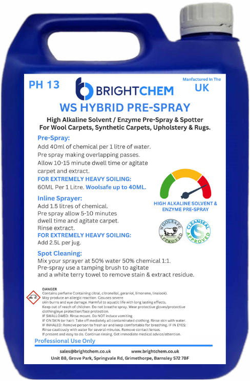 BrightChem WS Hybrid Pre-Spray 5L PD0928