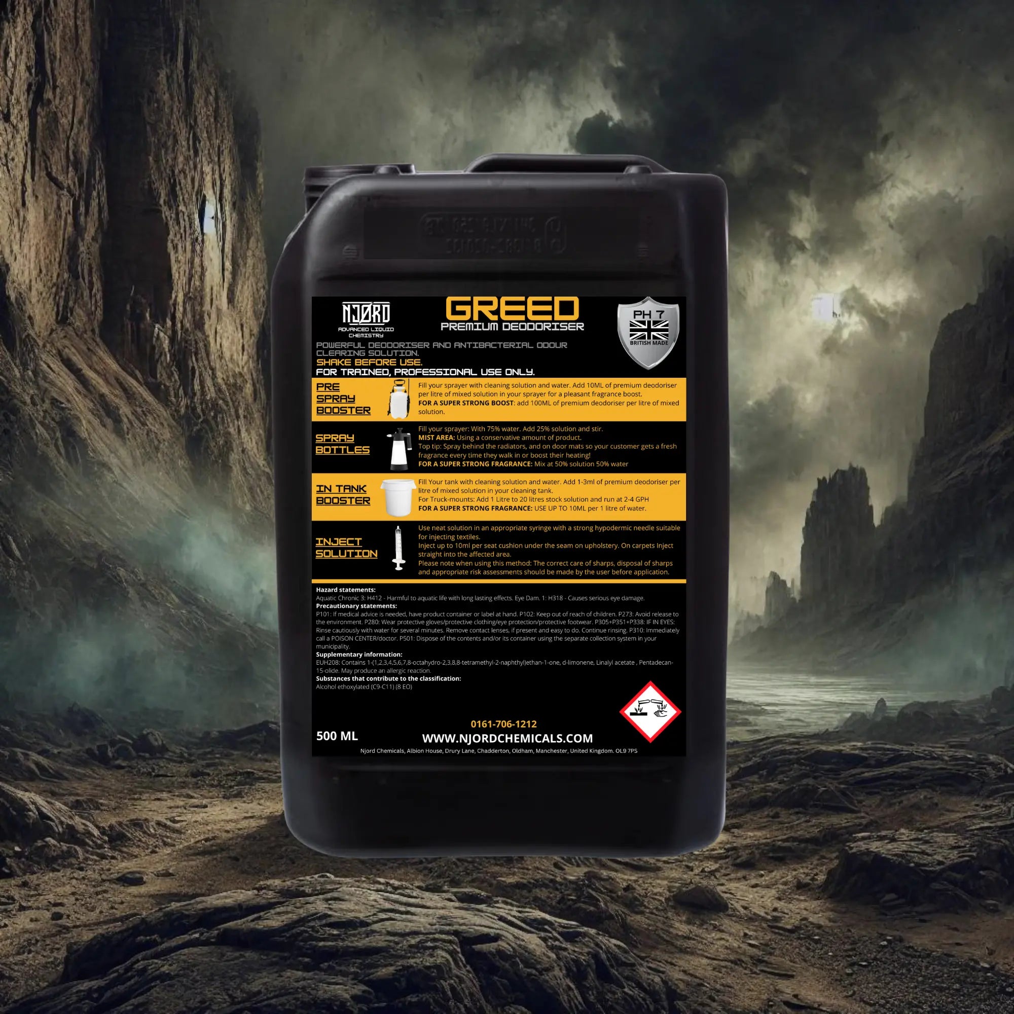 NJORD Greed - Premium Deodoriser 6L for Carpet & Upholstery Cleaning Machines