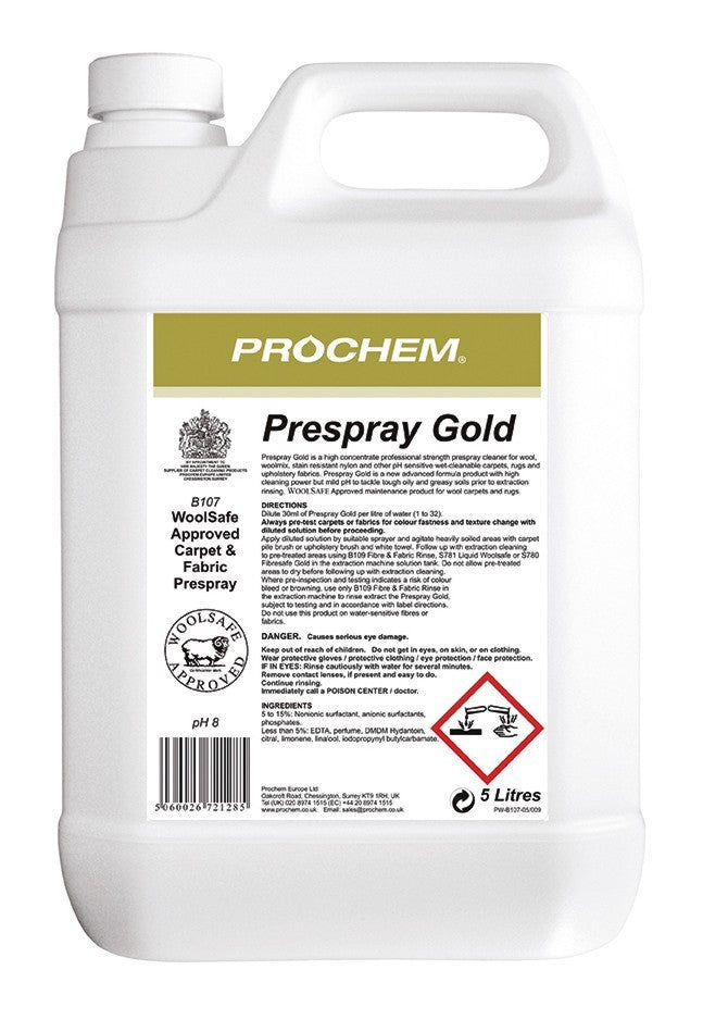 Prochem B107-05 Prespray Gold 5 Litre