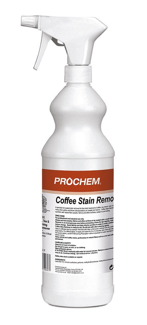 Prochem B195-01 Coffee Stain Remover W/ Spray 1 Litre