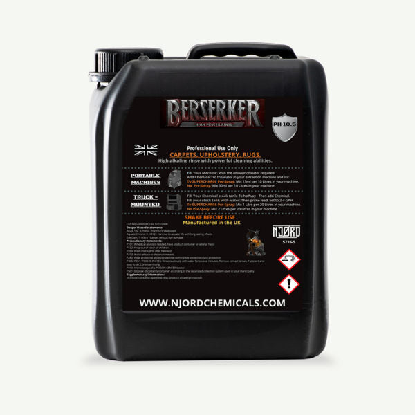 NJORD Berserker - High Alkaline Rinse 6L for Carpet & Upholstery Cleaning