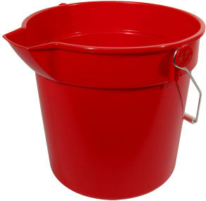 Prochem CN3503R Red 10 litre Bucket With Handle Lip And Volume Markings