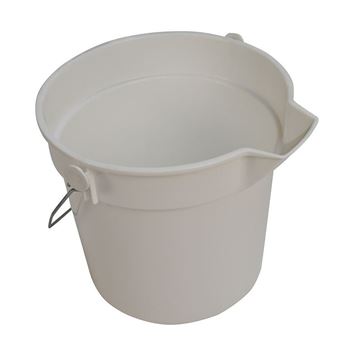 Prochem CN3503W White 10 litre Bucket With Handle Lip And Volume Markings