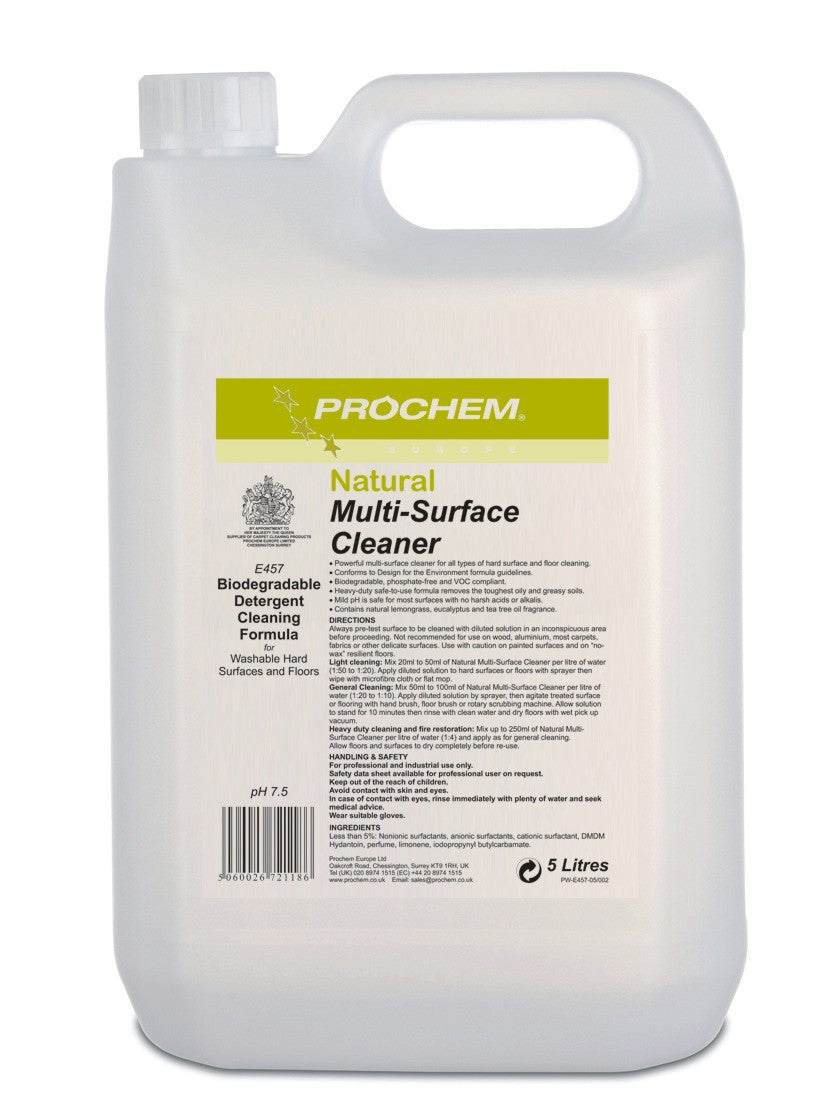 Prochem E457-05 Natural Multi-Surface Floor Cleaner 5 Litre