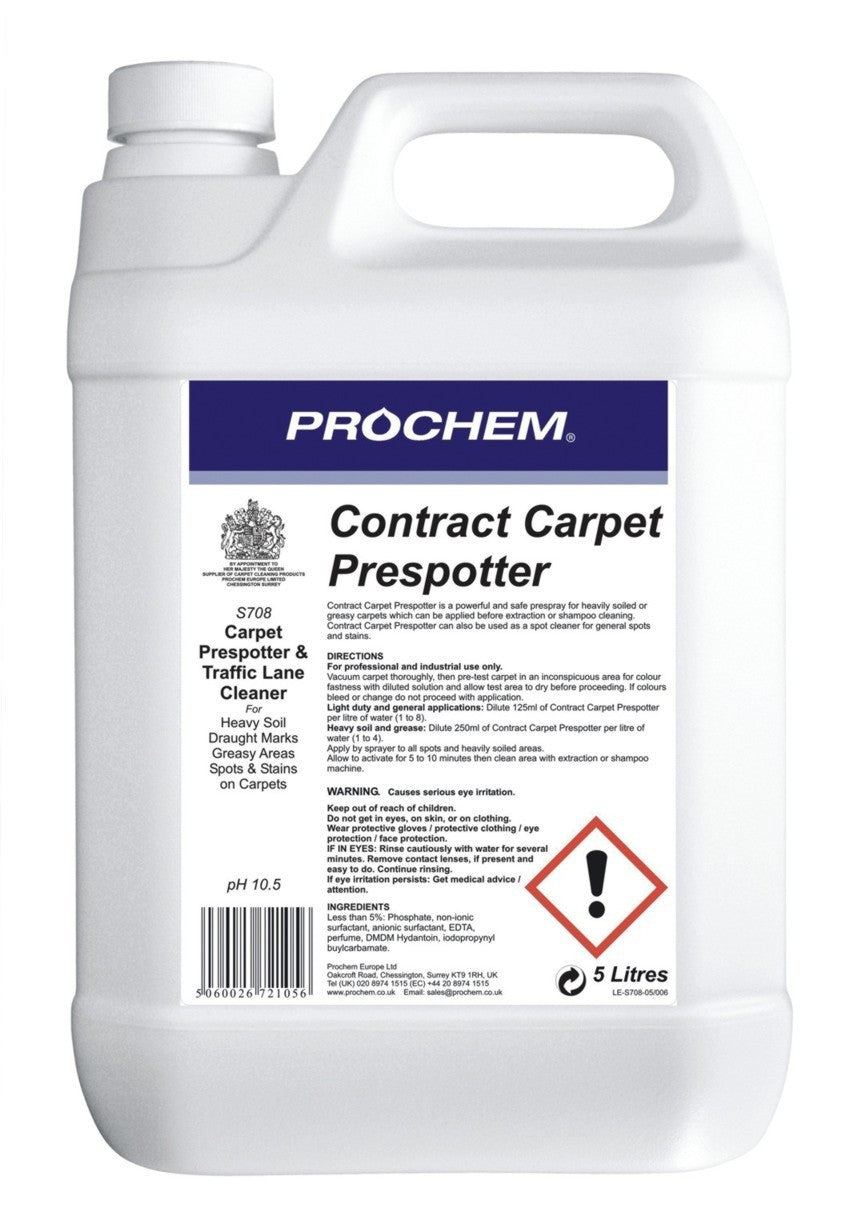 Prochem S708-05 Contract Carpet Prespotter 5 Litre