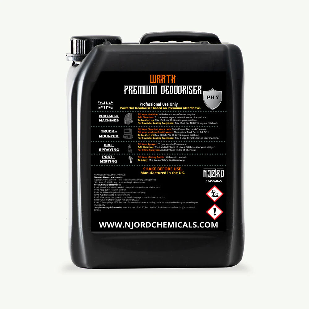 NJORD WRATH - Premium Deodoriser 6L for Carpet & Upholstery Cleaning Machines